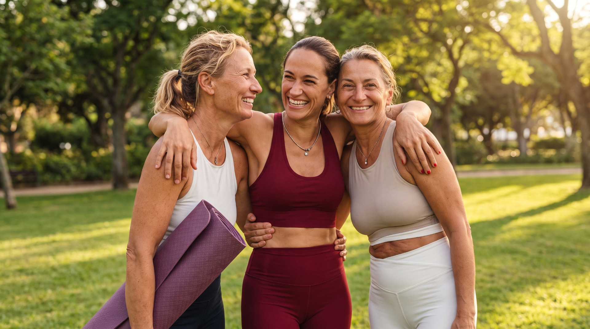 Friends enjoying an active day outdoors